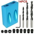 thumbnail image 5 of Willkey 15pcs Pocket Hole Screw 15 Degrees Jig Dowel Drill Joinery Kit Carpenters Woodwork Guides Joint Angle Locator Tool, 5 of 11
