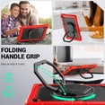 thumbnail image 3 of For Samsung Galaxy Tab A9+/A9 Plus Case 11 inch, 360 Rotating Shockproof Cover with Stand, Handle, Shoulder Strap (2023, SM-X210/X216/X218), Red, 3 of 7