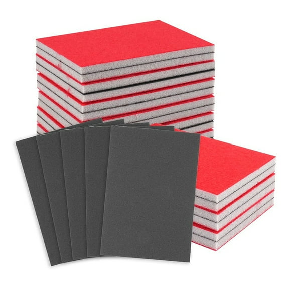 24-Piece Sanding Sponges Set, 80-3000 Grit Wet Dry Sandpaper, Flexible Sanding Sponge Wood, Professional Sanding Pads