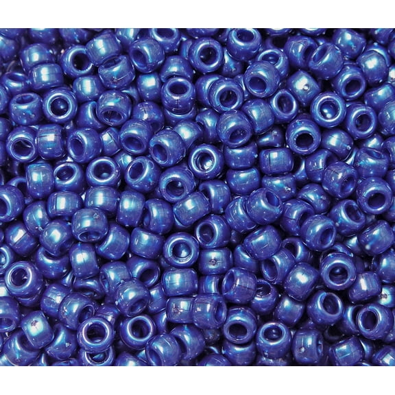 JOLLY STORE Crafts Cobalt Luster 9x6mm Pony Beads, Made in USA, 500pcs