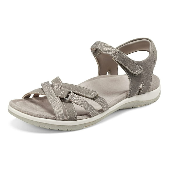 Earth Origins Women’s Sofia Sandals for Casual, Walking and Everyday - Granite - 8