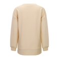 thumbnail image 1 of NINGMENG Hauts pour Femmes Couleur Unie Col Rond Manches Longues Tricotés Légers Chandail Tee-Shirts Usage Quotidien, Beige, TP, 1 of 8