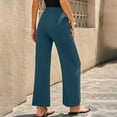 thumbnail image 4 of Baqcunre Wide Leg Pants Woman,Women's Casual Pants Solid Color High Waisted Wide Leg Pants Thin Casual Pants,Women'S Pants,Pants For Women,Womens Fashion,Womens Clothes,Blue,XXL, 4 of 6
