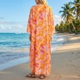 thumbnail image 2 of Justay Story Kaftan Dresses for Women Cover up One Size Swimsuit Beach Dresses Yellow, 2 of 9