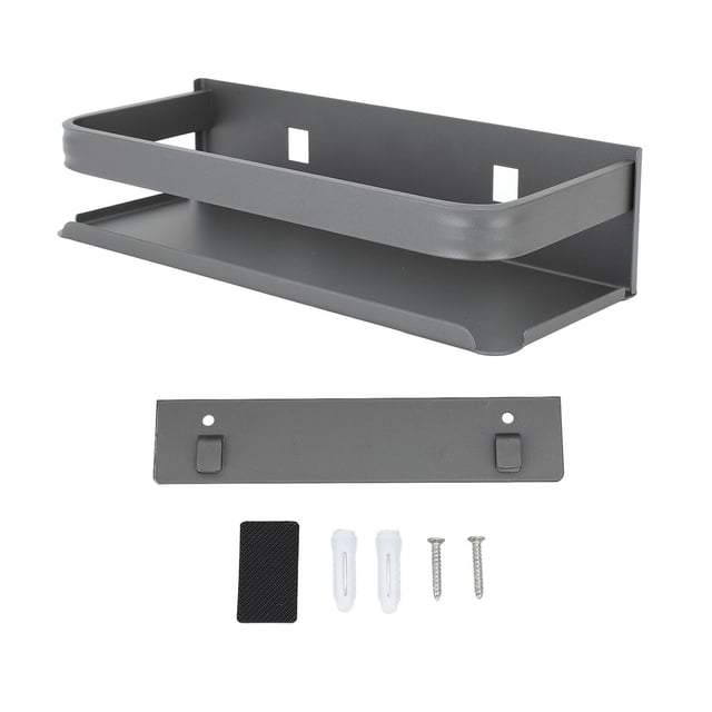 Wall Mounted Bathroom Rack with Strong Adhesive, Multifunctional Stainless Steel Shelf for Storage in Kitchen, Bedroom, Living Room