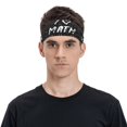 thumbnail image 2 of Naloa I love Math Fashionable Sport Sweatband for Running, Yoga, Basketball - Head Circumference 19.6-22.4 inches, 2 of 9