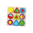 thumbnail image 1 of Wooden Color Shape Matching Board Birthday Gift Educational Activity Sensory Toy Shape Sorting Puzzle for 3 4 5 6 Year Old Children C, 1 of 8