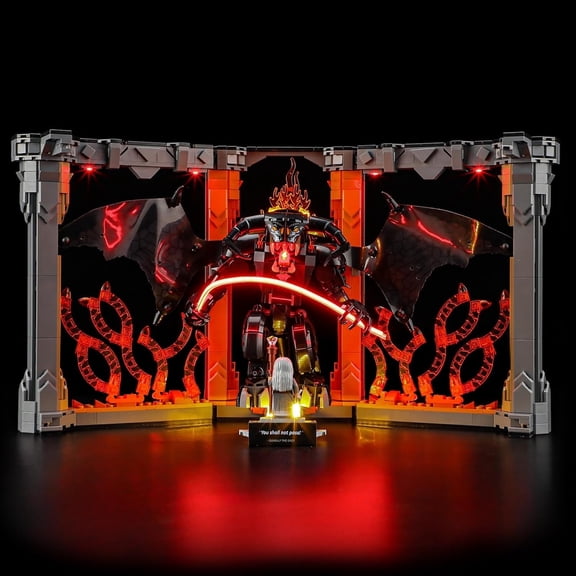 LED Light for Lego-10367 Icons The Lord of The Rings: Balrog Book Nook Building Blocks Model (Lego Set NOT Included)