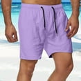 thumbnail image 5 of HCNTES Men's Running Athletic Shorts Pack Gym Workout Shorts Fitted Exercise Hiking Shorts with PocketZ04-Purple,XXL), 5 of 5