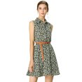 thumbnail image 1 of Vestido Sin Mangas Allegra K Día de San Patricio Cinturón Estampado Rodilla Media Tapeta Floral verde oscuro blanco L, 1 of 6