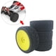 thumbnail image 4 of Paquete de 4 Neumáticos Hugo de goma 66mm para 144001 1:14 1:16 1:10 Crawler amarillo, 4 of 9