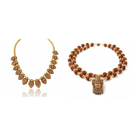 Spiritual Combination of Shri ram name 16 pendantTulsi mala and exquisite Maahkal Pendant rudraksha mala,Spritual Pendant Necklace for Women and Men