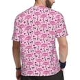 thumbnail image 2 of Wukai Cute Watermelon Flamingo Print Men's Short-Sleeved Mesh T-Shirt,Quick-Dry Short Sleeve Workout T-Shirt-X-Small, 2 of 8