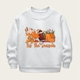 thumbnail image 2 of Confree Sweatshirts For Girls Graphic Print Long Sleeve Sweatshirt Spring Autumn Dailywear Fashion Comfortable Big Girls Pullover Top Size 7-8 Years White, 2 of 3