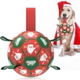 thumbnail image 1 of Pelota de fútbol navideña QDAN Dog Toy, 20 cm, para perros medianos, 1 of 7