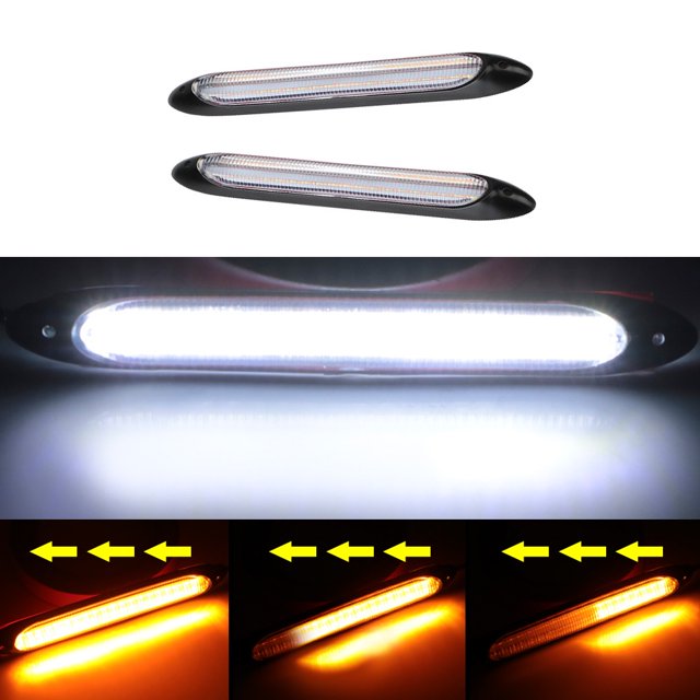 universal led luz de señal de giro 2 pcs/set auto faro tira secuencial coche drl luz diurna de funcionamiento huangjie unisex