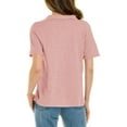 thumbnail image 4 of Women Short Sleeve V Neck Summer Casual Basic Tee Polo Tops, 4 of 6