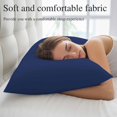 thumbnail image 5 of Navy Blue Pure Color Throw Pillow Covers, Aesthetics Contemporary Luxury Soft Breathable Pillow Cases with Invisible Zipper for Sleeping, King Size Pillowcases for Couch Bed Sofa Chair 20x36 Inches, 5 of 9