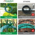 thumbnail image 5 of Amagabeli Garden Hose Holder Hanger Stand Free standing Holds 125ft Water Hose Detachable Rustproof Organizer Storage Metal Heavy Duty Decorative Star with Ground Stakes for Outside Lawn Yard Green, 5 of 8