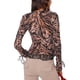 thumbnail image 4 of SAYOO , blusa transparente con botones para mujer, camisas sexys con cuello, Top corto de manga acampanada de malla, ropa de calle Vintage Y2k SAYOO  Moda, 4 of 6
