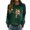 Green, variant on Cool Womens Hoodies Women's Casual Round Neck Raglan Long Sleeved Colorful Sunflower Cat Print Pullover Sweatshirt Sweater, Size XXL