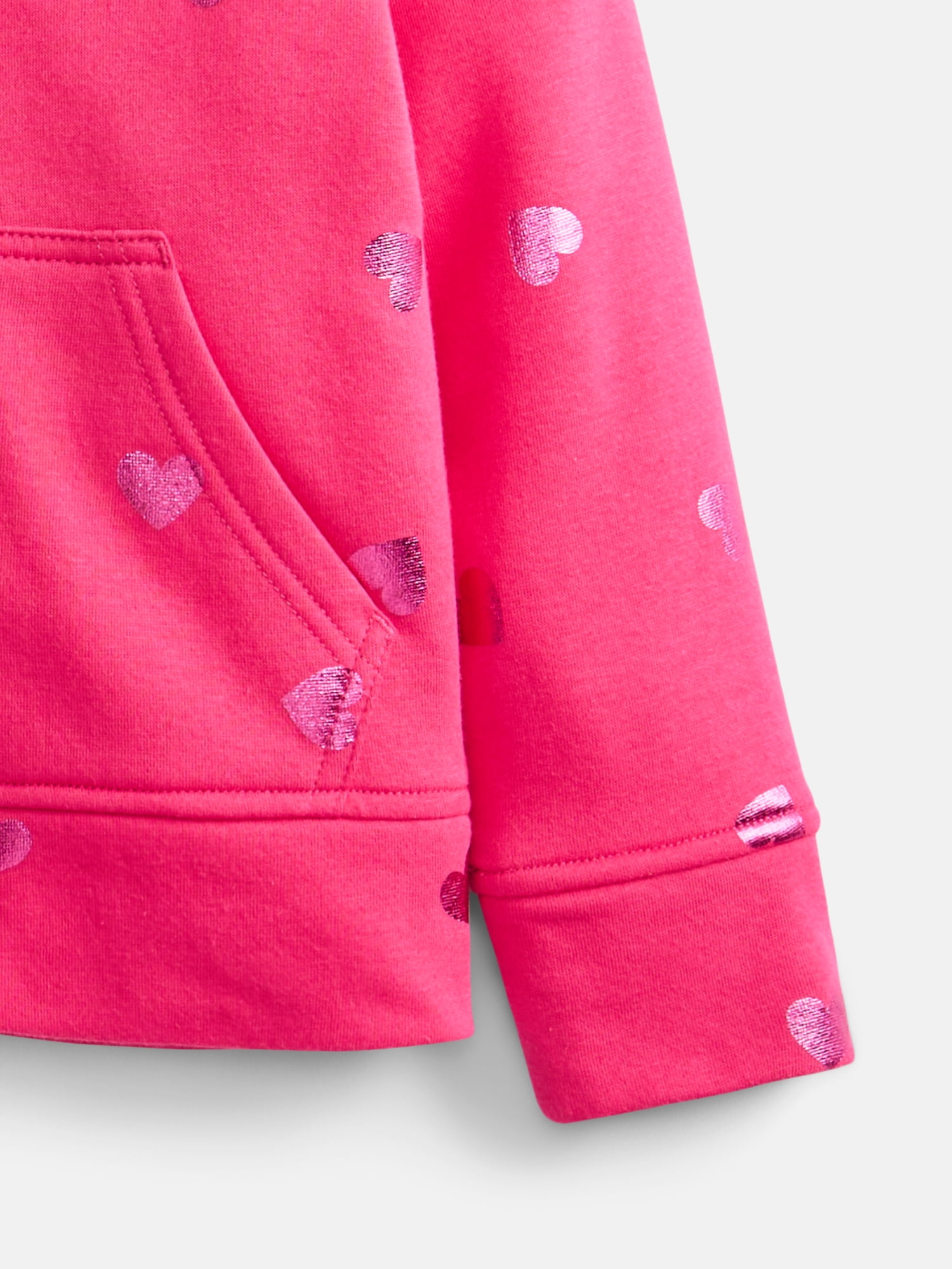 Wonder Nation Girls' Kid Tough Fleece Lined Hoodie Jacket, Sizes 4-18 & Plus