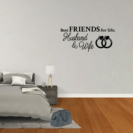 Wall Decal Quote Best Friends For Life Husband And Wife Art Words Lettering Decor