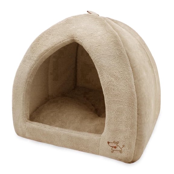 Pet Tent-Soft Bed for Dog and Cat by Best Pet Supplies - Tan, 19" x 19" x H:19"