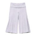 thumbnail image 5 of Dwellite Wide Leg Cropped Pants for Women Low Rise Fold Over Stretch Pants for Summer Beach Holiday Streetwear Light pink 2XL, 5 of 8