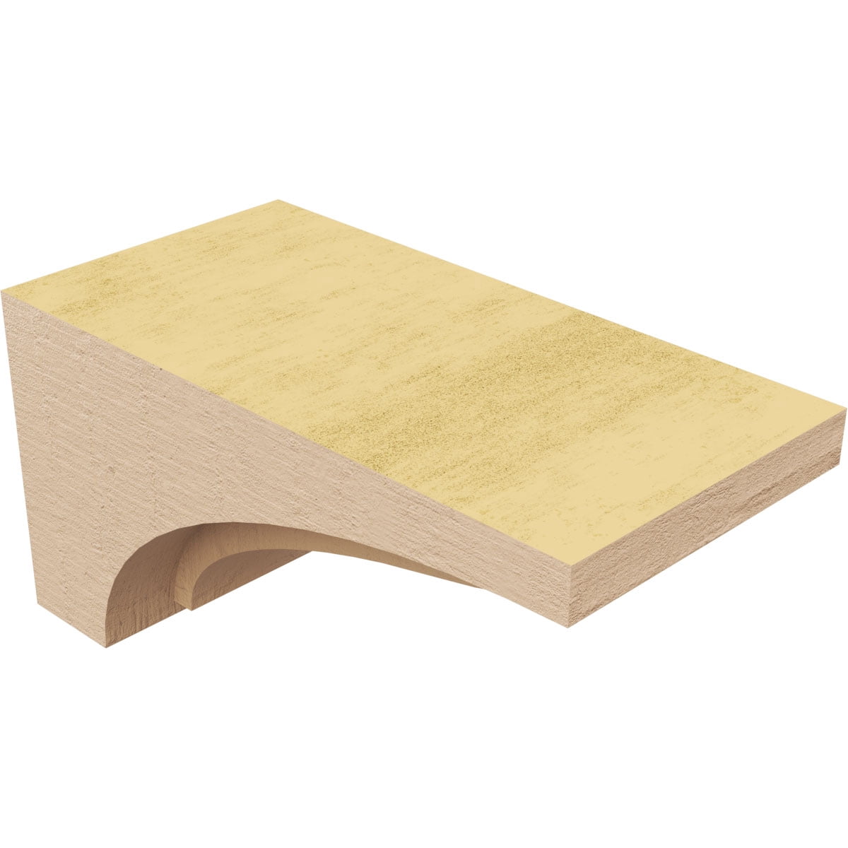 4"W x 8"D x 4"H Wide Helena Rough Cedar Woodgrain TimberThane Corbel, Primed Tan