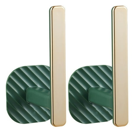 

Shebeky 2Pcs Bathroom Hook Retractable Design Multipurpose Strong Load-bearing Wall-mounted Door Wall Curtain Hooks Household Supply