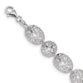 thumbnail image 1 of 925 Sterling Silver Rhodium Polished Circles Bracelet, 1 of 2