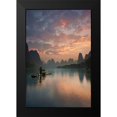 thumbnail image 2 of Zhang, Yan 13x18 Black Modern Framed Museum Art Print Titled - Li River Sunrise, 2 of 5