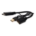 thumbnail image 1 of AddOn - Video adapter - HDMI (M) to USB (power only), DisplayPort (F) - black, 1 of 8