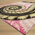thumbnail image 2 of EORC Black Contemporary Paisley Rug, 2 of 3