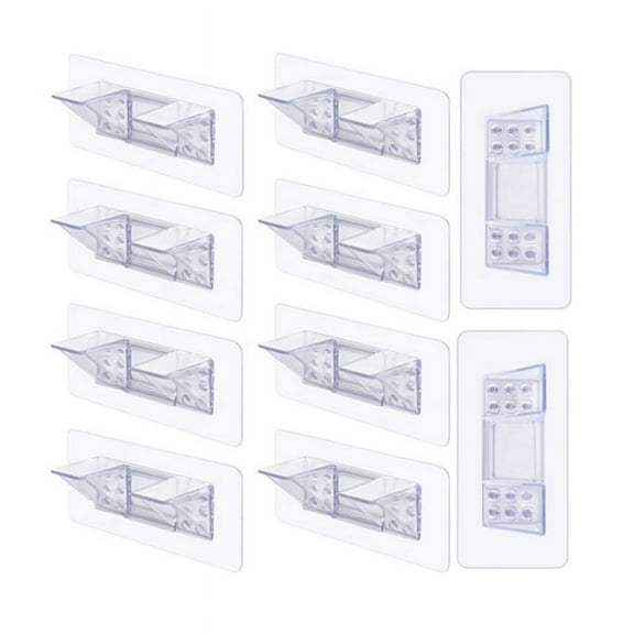 10 Pieces Adhesive Shelf Bracket, Double Row Thickened and Reinforced Design Shelf Support Pegs for Shelves Kitchen