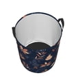 thumbnail image 3 of Goofa Autumn Leaves With Blue Printed Circular Hamper,Laundry Basket with Handles,Storage Baskets Foldable,Large Capacity Laundry Hamper-Medium, 3 of 8