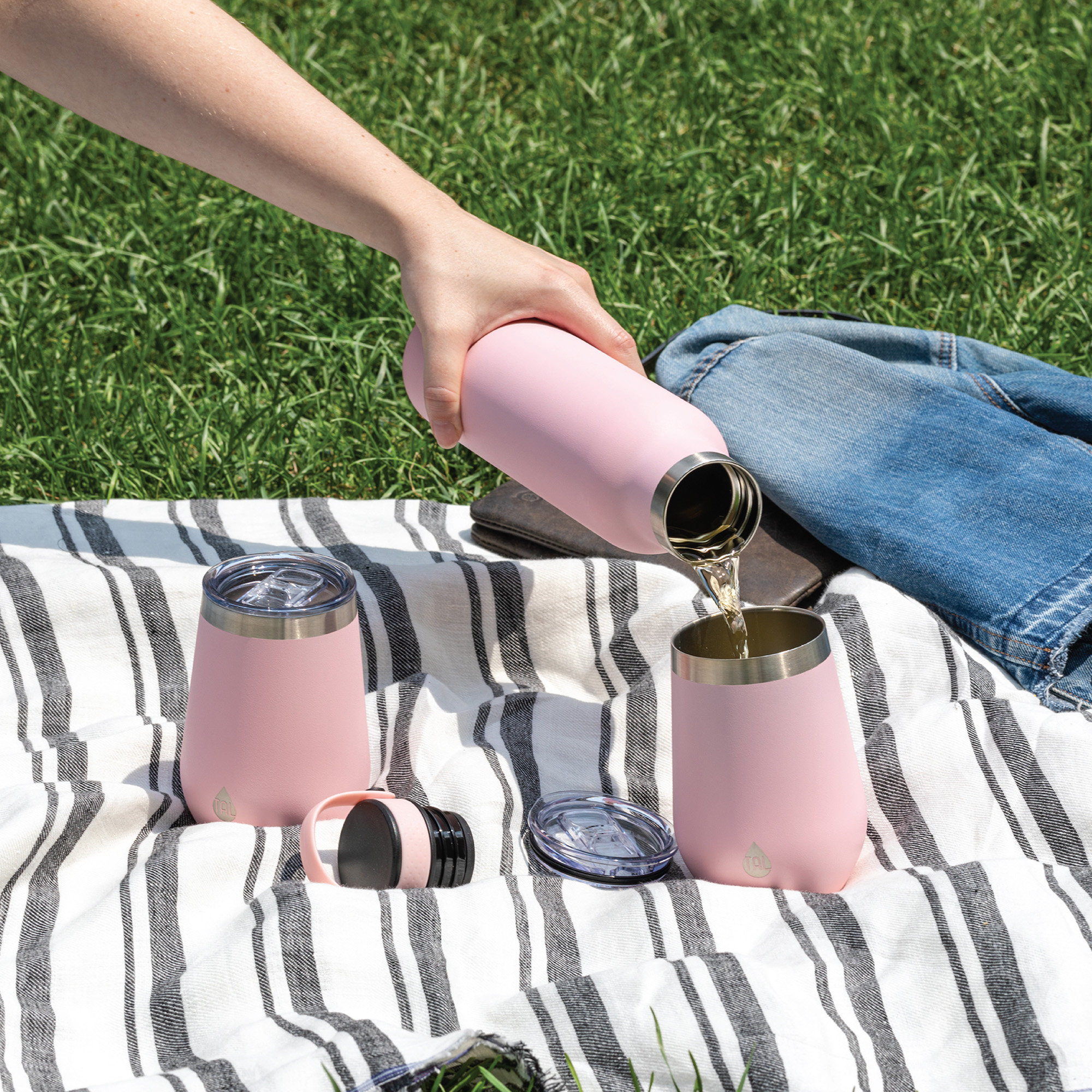TAL Stainless Steel Water Bottle Tumblers 26 fl oz. 3 Pack, Pink