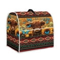 thumbnail image 3 of ZIATUBLES Kitchen Mixer Cover Dust Cover for 4.5-5 Quart Stand Mixer with Front Pockets Multi-Functional Mixer Attachments Organizer Accessories, Tribe Highland Cow Butterfly Sunflower Pattern, 3 of 7
