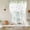 White, variant on Farmhouse Botancial Tie Up Curtains for Windows, Adjustable Balloon Window Shades, Pastoral Daisy Leaves Rustic Burlap Kitchen Window Treatments Farmhouse Short Curtains with Rod Pocket 42"x45"