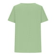 thumbnail image 5 of Summer Tops for Women Solid Color For Women O-Collar Short Sleeve Comfy Womens Tops Tshirtss, 5 of 6