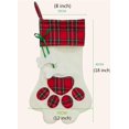 thumbnail image 5 of Medias de Navidad con diseño de pata de mascota para colgar en chimenea, bolsas de regalo de Navidad, bolsas para decoración de árbol de Navidad(A.)(4 piezas), 5 of 5