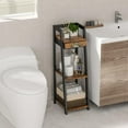 thumbnail image 6 of 3-Tier Narrow Bathroom Shelves with Drawer, Bathroom Organizers and Storage, Open Floor Ladder Shelf, Freestanding Tower Slim Standing Unit for Small Spaces, 6 of 7
