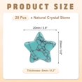 thumbnail image 2 of Uxcell 20 Pcs Piedra de Cristal Estrella Natural, 0.8 Pulgadas Piedra Preciosa Pulida, Piedras de Preocupación para Mujeres Regalos de Meditación, Verde Turquesa, 2 of 6