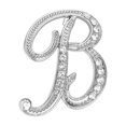 thumbnail image 2 of Broche de letras con inicial de diamantes de imitación para mujer, manualidades, plateado, con iniciales, con letras, broches de metal chapado en oro, broche de diamantes de imitación de cri, 2 of 5