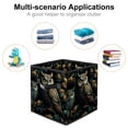 thumbnail image 2 of Owl Foldable Clothes Storage Box with Handle, 10.8"x10.5"x10.6", Large Capacity Storage Bin Basket, 2 of 6