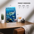 thumbnail image 4 of Wrightsville Beach, North Carolina, Sea Turtles (12x18 Aluminum Art, Indoor Outdoor Metal Sign Decor), 4 of 5