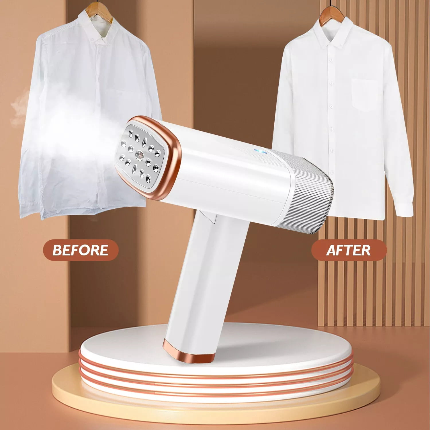 Portable Handheld Garment Steamer 1000W, Foldable Clothing Wrinkles Remover with 120ML Water Tank, 20s Fast Heat-up, Mini Steam Iron with Horizontal & Vertical Steaming for Travel Home Office