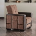 thumbnail image 2 of Ottomanson Convertible Accent Chair Chenille Modern Sleeper Armchair with Storage, Brown, 2 of 6
