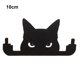 thumbnail image 1 of Decoración de madera para gato con dedo medio, gato negro que mira furtivamente, creativo para patio y jardín, 1 of 9